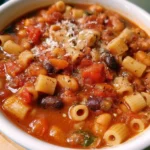 Pasta e Fagioli: piatto tradizionale italiano con pasta e fagioli.