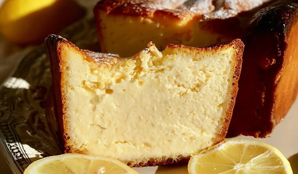 Plumcake Ricotta e Limone fresco e invitante servito su un piatto