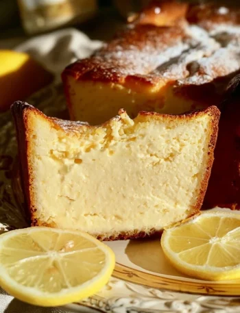 Plumcake Ricotta e Limone fresco e invitante servito su un piatto
