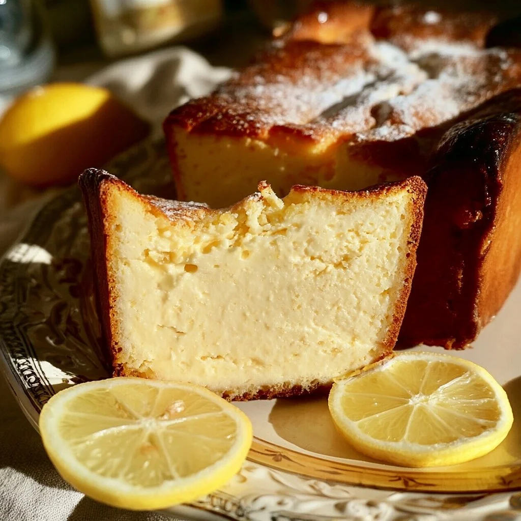 Plumcake Ricotta e Limone fresco e invitante servito su un piatto