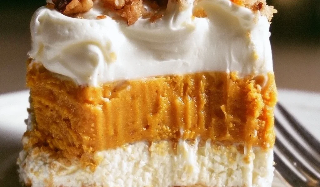 Dolce Pumpkin Lush decorato con panna e spezie autunnali