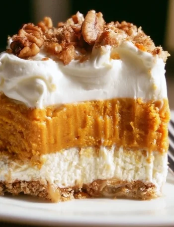 Dolce Pumpkin Lush decorato con panna e spezie autunnali