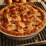 Torta di mele fresca appena sfornata