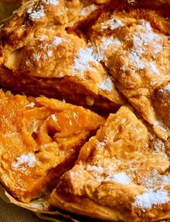Delicious rustic pumpkin tart with a flaky crust and seasonal spices