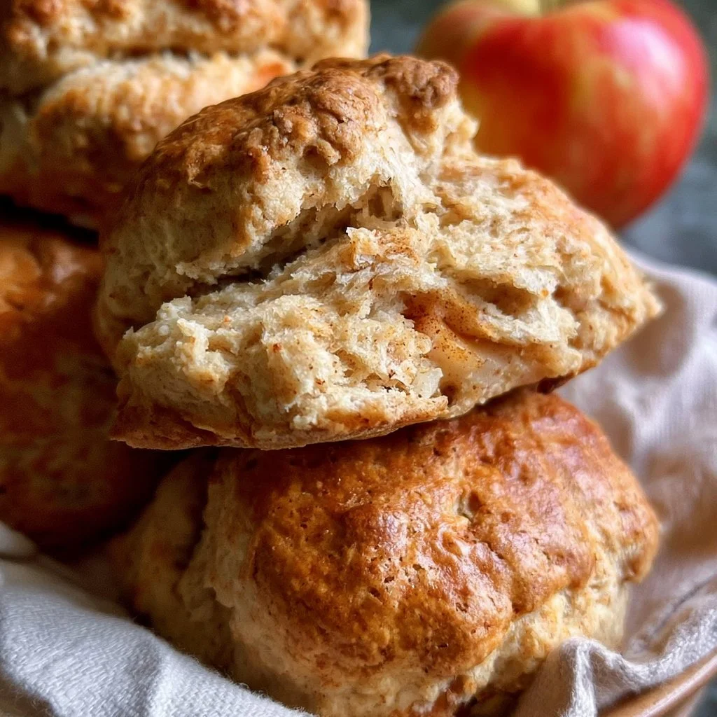 Scones di mele speziate e morbide, perfetti per una dolce colazione.