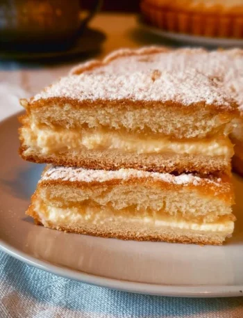 Shortcrust pastry filled with creamy pastry cream for delicious desserts