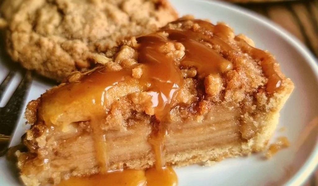 Torta di biscotto e caramello alle mele, un dolce goloso e semplice da preparare