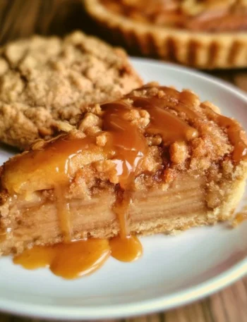 Torta di biscotto e caramello alle mele, un dolce goloso e semplice da preparare
