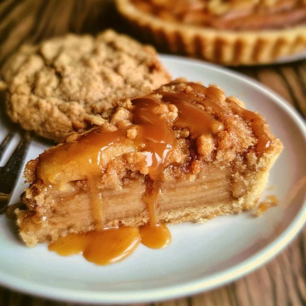 Torta di biscotto e caramello alle mele, un dolce goloso e semplice da preparare