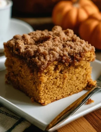 Torta di Caffè alla Zucca con decorazioni autunnali