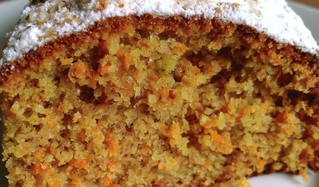 Torta di carote decorata con noci e crema, un dolce irresistibile.