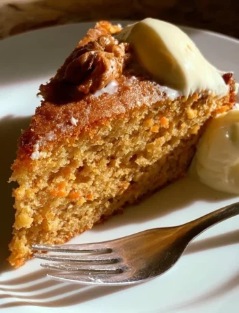 Torta di Carote soffice e profumata, decorata con glassa al limone.