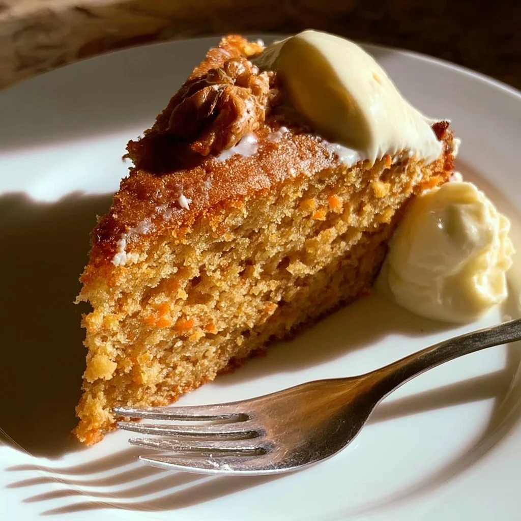Torta di Carote soffice e profumata, decorata con glassa al limone.