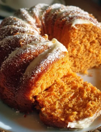 Fetta di Torta di Carote su piatto bianco