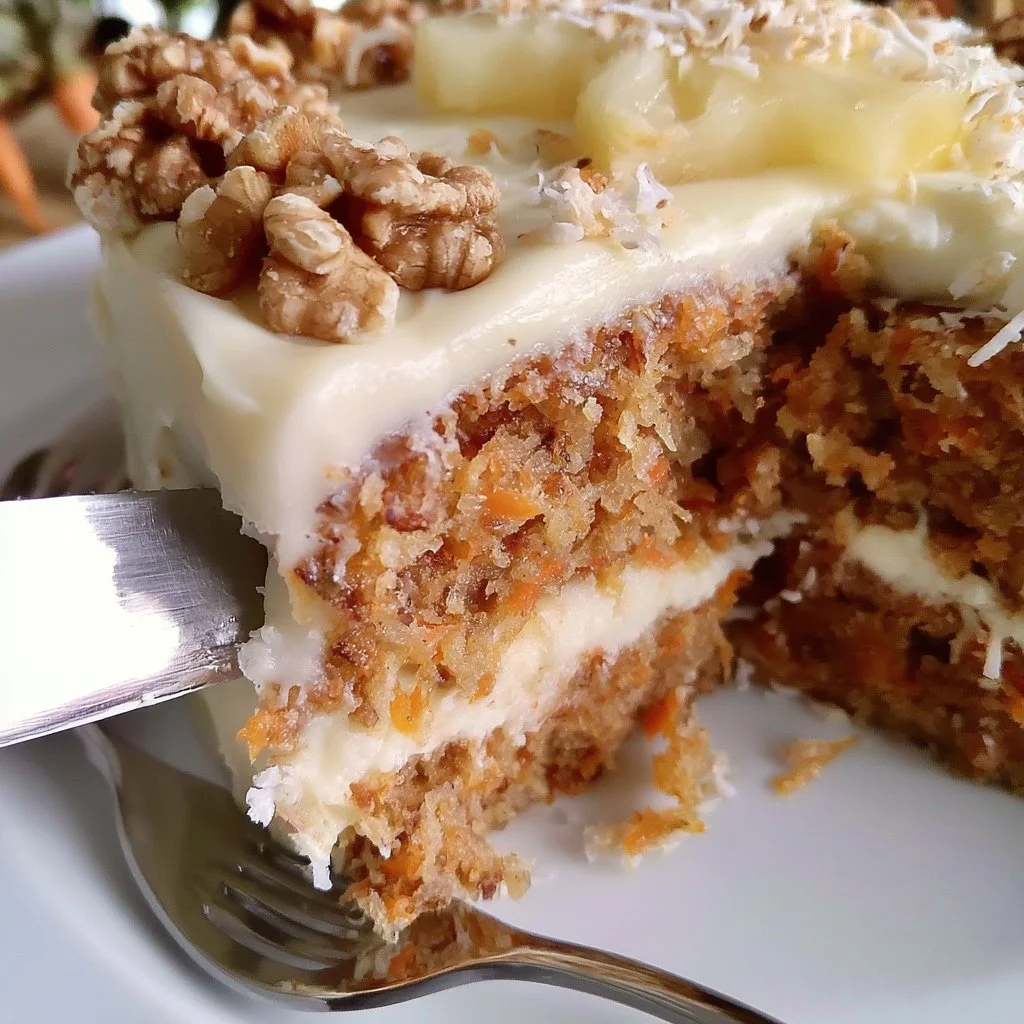 Torta di carote con ananas e cocco, un dolce colorato e gustoso