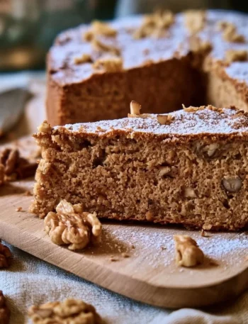 Deliziosa Torta di Noci con noci e ingredienti freschi.