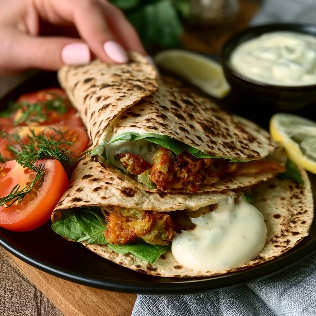 Wraps di legumi con maionese allo yogurt, piatto sano e gustoso
