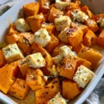 Zucca con feta al forno, piatto sano e gustoso