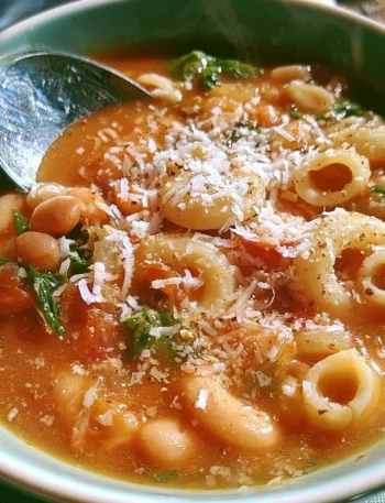 Zuppa di Pasta e Fagioli servita in una ciotola