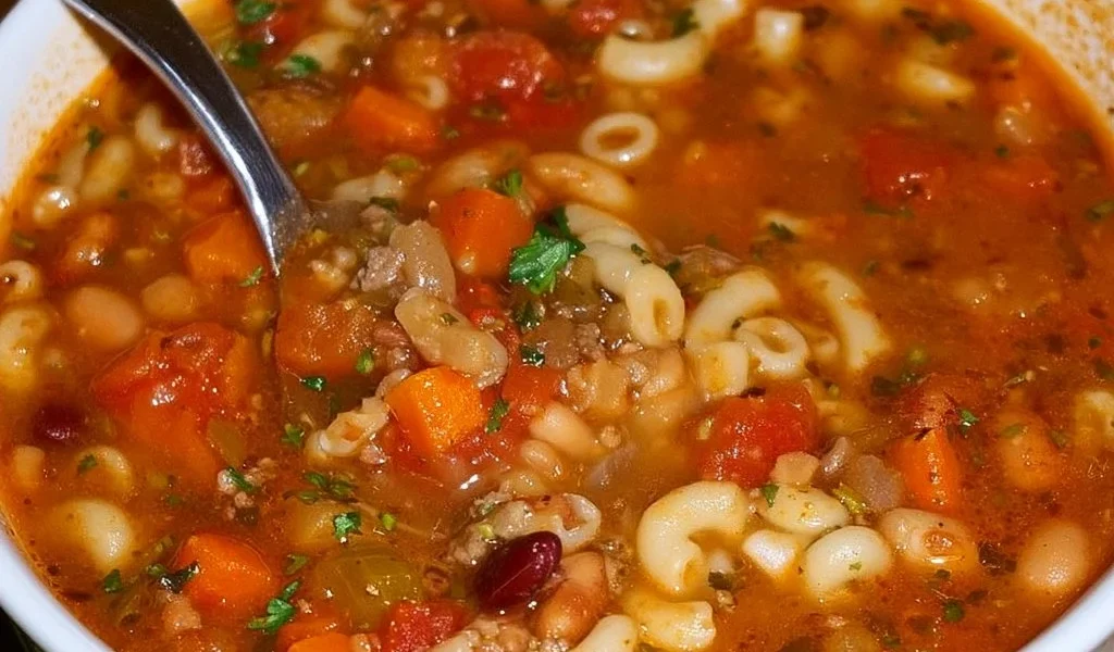 Zuppa di Pasta e Fagioli simile a Olive Garden, piatto tradizionale italiano