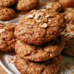 Biscotti avena con mela e cannella freschi e gustosi
