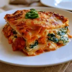 Cannelloni con ripieno di ricotta, zucca e spinaci pronti da servire.