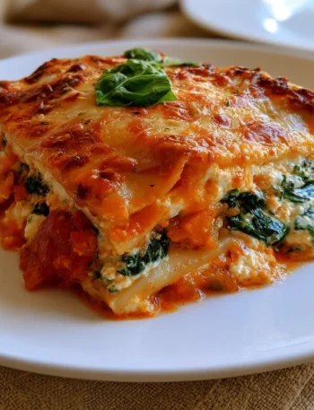 Cannelloni con ripieno di ricotta, zucca e spinaci pronti da servire.
