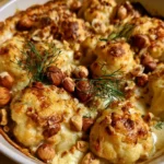 Cavolfiore gratinato con besciamella e nocciole, un piatto invitante e saporito
