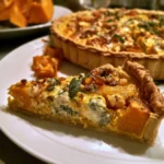 Crostata salata con zucca e gorgonzola, un piatto rustico e saporito
