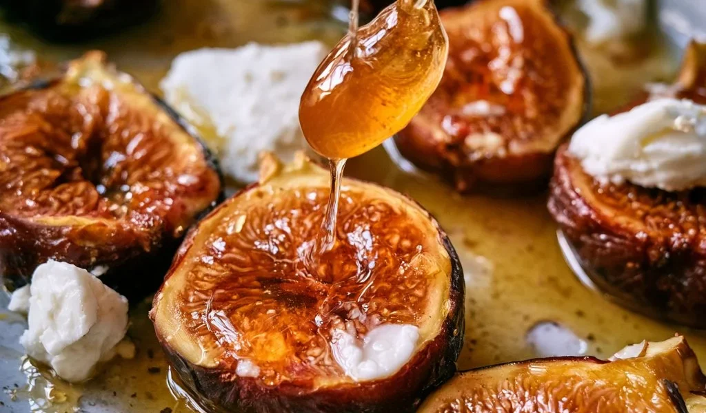 Fichi al forno con caprino e miele, un dessert gustoso e raffinato