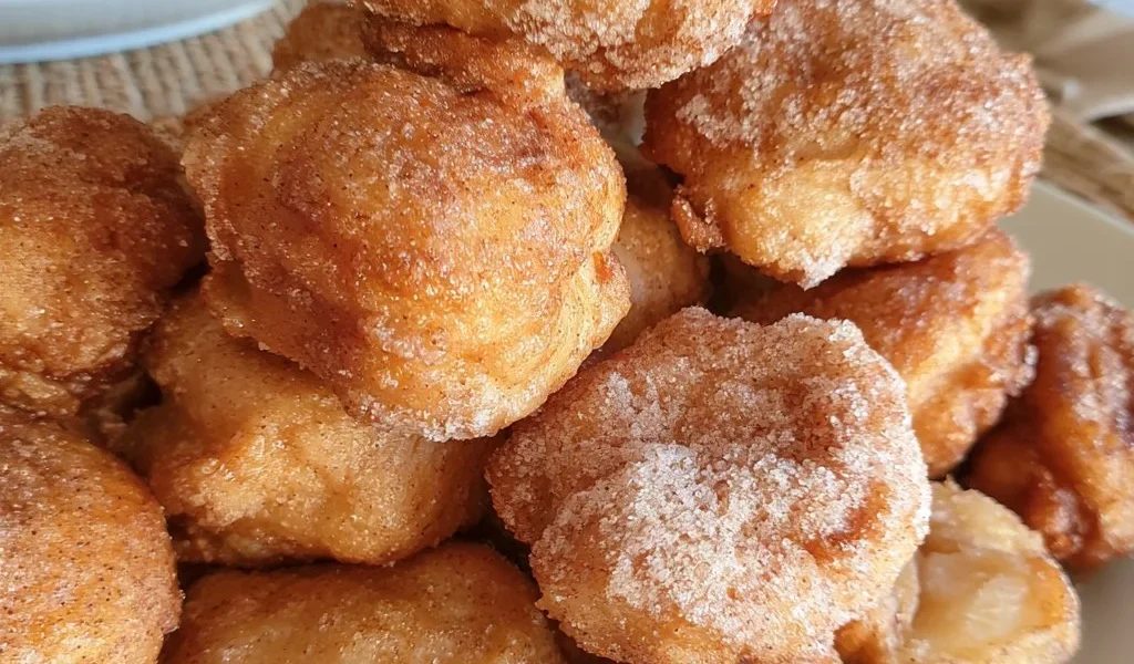Frittelle di mele alla cannella fresche e golose sul piatto