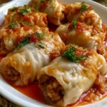 Involtini di verza con carne e riso, un piatto tradizionale italiano