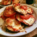 Melanzane gratinate con pomodoro e scamorza al forno