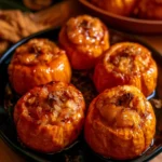 Deliziose mini zucche di riso ripiene pronte da servire