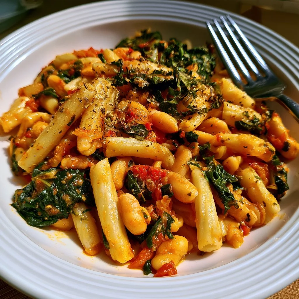 Pasta e fagioli con cavolo nero, un piatto tradizionale italiano