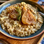 Risotto pere, gorgonzola e rosmarino: piatto cremoso e saporito