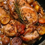 Tacchino in padella con castagne e rosmarino, ricetta gustosa
