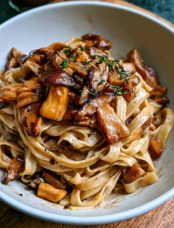Tagliatelle ai porcini e timo, un piatto di pasta tradizionale italiano