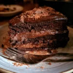 Torta castagne e cioccolato fondente decorata