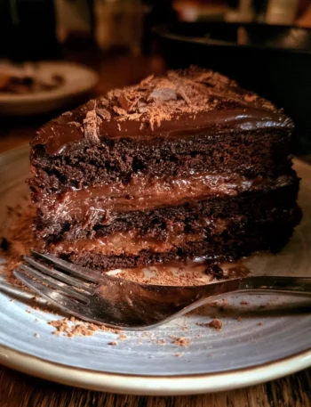 Torta castagne e cioccolato fondente decorata