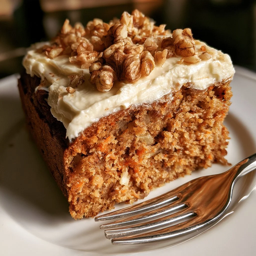 Torta di carote con mele e noci fresca e deliziosa