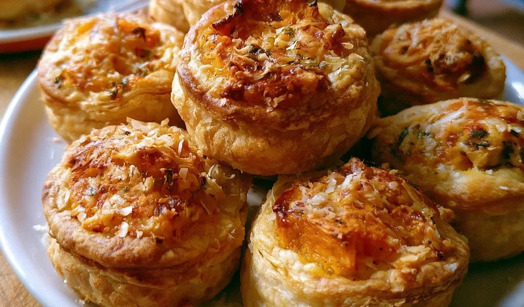 Deliziosi tortini di zucca e parmigiano pronti da gustare.